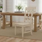 Set of Two Solid Wood Dining Chairs, Unfinished