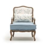 American country solid wood tiger chair single sofa study chair fabric balcony bedroom leisure living room retro chair