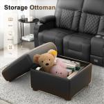 DG PEAFOWL Storage Ottoman 23x18 Inch Foot Rest Ottoman for Recliner Sofa Reclining Couch Home Theater Living Room