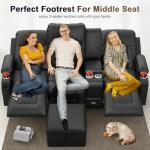 DG PEAFOWL Storage Ottoman 23x18 Inch Foot Rest Ottoman for Recliner Sofa Reclining Couch Home Theater Living Room