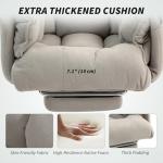 HOMCOM Executive Office Chair Comfy with Foot Rest, Reclining Swivel Computer Desk Chair with High Back, Thick Cushion, Padded Armrest, Adjustable Height, Rolling Wheels, Light Taupe Gray