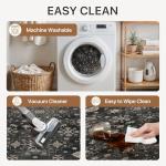 GENIMO 8x10 Area Rugs for Living Room,Machine Washable Non-Slip Vintage Rug, Low Pile Lightweight Carpet for Bedroom, Dining Room, Home Office, Stain & Fade Resistant,Black