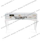 B7304 French light luxury black special-shaped multi-small drawers painted large flat-floor villa clubhouse bedside table