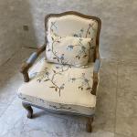 American country solid wood tiger chair single sofa study chair fabric balcony bedroom leisure living room retro chair