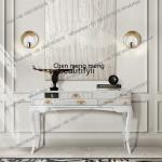 B7304 French light luxury black special-shaped multi-small drawers painted large flat-floor villa clubhouse bedside table