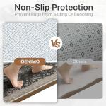 GENIMO 8x10 Area Rugs for Living Room,Machine Washable Non-Slip Vintage Rug, Low Pile Lightweight Carpet for Bedroom, Dining Room, Home Office, Stain & Fade Resistant,Black