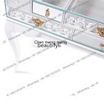 B7304 French light luxury black special-shaped multi-small drawers painted large flat-floor villa clubhouse bedside table