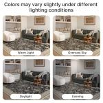 GENIMO 8x10 Area Rugs for Living Room,Machine Washable Non-Slip Vintage Rug, Low Pile Lightweight Carpet for Bedroom, Dining Room, Home Office, Stain & Fade Resistant,Black