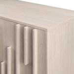 Contemporary Detailed 3-Door Sideboard 55 Inch Ivory Oak