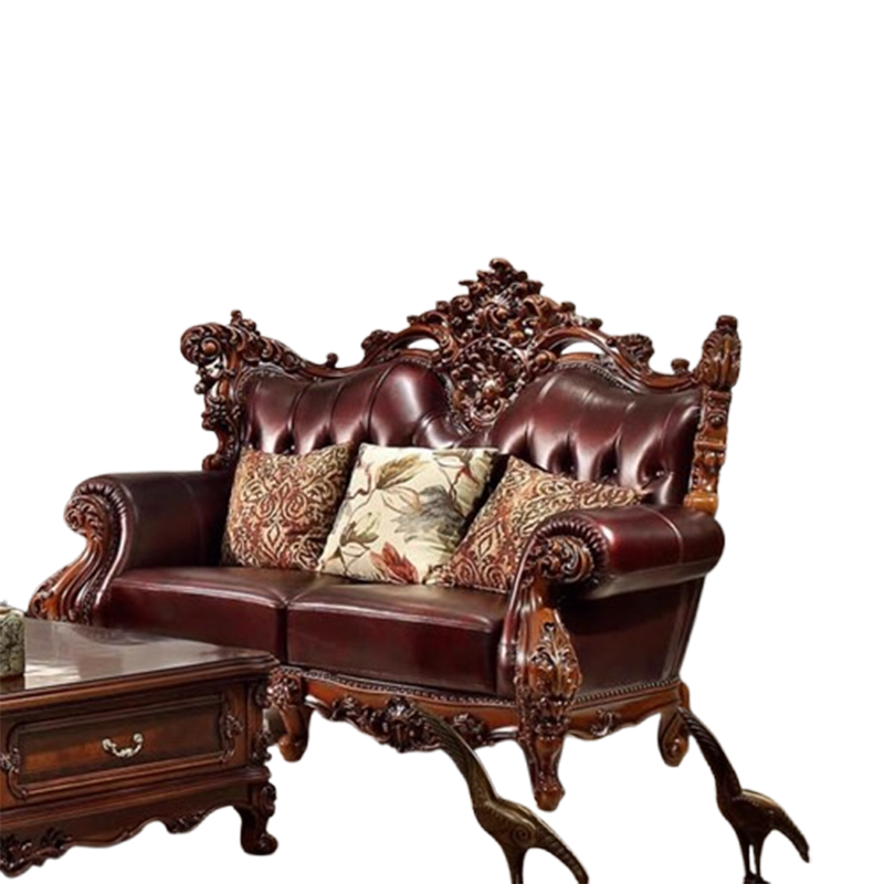 #*a forVintage Antique Luxury Sofas European Leather Nordic Lounges Sofas Double Armchair Designer Divani Soggiorno Home Furnitu