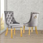 A Modern luxury marble sliver metal dining tables and chairs set 4 seater people dining table set for home living room furnitur