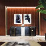 -Wine Glass Cabinet Bar Living Room Furniture Wooden Bar Cabinet Buffet Sideboard Living Room Display Cabinet Buffet Table