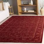SAFAVIEH Area Rug 4x6 - Vintage Overdye Collection - Red, Non-Shedding & Easy Cleaning, Ideal for Living Room, Bedroom, Dining Space (VOD800P)