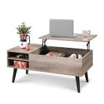 WLIVE Lift Top Coffee Table with Storage - Mid Century
