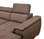 U Shaped Sleeper Sofa, 121 inch Overisze 2 in 1 Pull Out Bed, Sectional Sleeper Sofa with Double Storage Chaise for Living Room