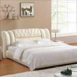 Eco-friendly Leather Fashion Bed Storage Decor Aesthetic Double Bed Frame Soft Backrest Bedside Table Drawers Bedroom Furniture