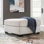 Signature Design by Ashley Aviemore Contemporary Square Oversized Accent Ottoman for Living Room, Beige