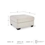 Signature Design by Ashley Aviemore Contemporary Square Oversized Accent Ottoman for Living Room, Beige