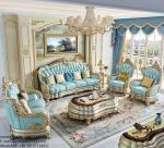 European large size living room furniture set solid wood leather sofa combination home