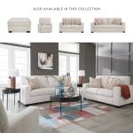 Signature Design by Ashley Aviemore Contemporary Square Oversized Accent Ottoman for Living Room, Beige