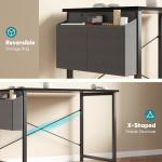 OLIXIS Computer Desk 31 Inch Home Office Desks for Small Spaces, Gaming Writing Study Work Table with Storage Bag for Bedroom, Black