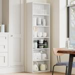 GarveeLife Tall Bookcase Dresser, 6 Shelf Standing Bookshelf, 6 Tier Open Shelf Wooden Bookcase, Floor Standing Display Storage Shelves