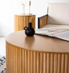 */--antique Oak Round Rustic Solid Wood Modern Farmhouse Classic Luxury Center Coffee Table For Living Room