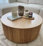 */--antique Oak Round Rustic Solid Wood Modern Farmhouse Classic Luxury Center Coffee Table For Living Room