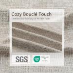 Dowinx 107'' Modular Sectional Sofa Couch with Chaise, No Assembly Required, Modern Bouclé-Inspired Upholstery, Convertible L-Shaped Design for Living Room – Oatmeal Beige