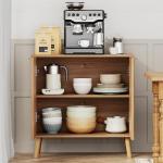 REHOOPEX Fluted Storage Cabinet, Buffet Cabinet Sideboard, Modern Accent Cabinet Console Table for Entryway, Living Room