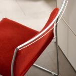 Modern Home Stackable 2-pack Dining Chairs with Steel Frame Stylish Retro Linen Fabric Kitchen Chair Sets of 2 Cafe Table Chair