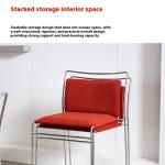 Modern Home Stackable 2-pack Dining Chairs with Steel Frame Stylish Retro Linen Fabric Kitchen Chair Sets of 2 Cafe Table Chair