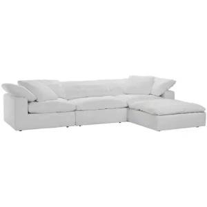 Designer Convertible Sofa For Living Room Comfortable Home Furniture Modern Minimalist White Couch Italian Style Triple Seats