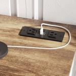 Fameill Dresser for Bedroom, 9 Drawer Wide Dresser Organizer with Charging Station, Tall Dresser for Hallway, Wood Dresser with Metal Handles, Farmhouse White