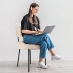 Sweetcrispy Dining Chairs Set of 6, Boucle Upholstered Modern Mid Century Round Kitchen Chairs with Curved Backrest & Metal Legs for Vanity, Living Room - Classic Beige