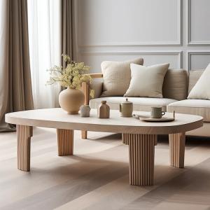 -Original Design Living Room Furniture Luxury Oak Wooden Minimalist Multifunction Coffee Tables