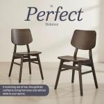 Alaterre Furniture Calais Mid Century Modern Dining Chairs Set of 2 - Solid Wood Chair Set with Minimalist Design - Mid Century Modern Furniture for Dining Room or Kitchen (Walnut Finish)