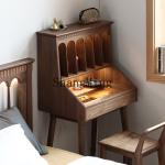 SM new home high value retro dresser bedroom bedside dressing black walnut small apartment dressing table