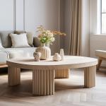-Original Design Living Room Furniture Luxury Oak Wooden Minimalist Multifunction Coffee Tables