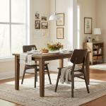 Alaterre Furniture Calais Mid Century Modern Dining Chairs Set of 2 - Solid Wood Chair Set with Minimalist Design - Mid Century Modern Furniture for Dining Room or Kitchen (Walnut Finish)