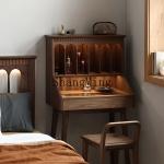 SM new home high value retro dresser bedroom bedside dressing black walnut small apartment dressing table