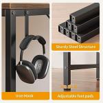 CubiCubi Computer Desk with 2 Drawers, 47 Inch Small Home Office Desk with Storage Study Writing Table, Rustic Brown