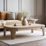-Original Design Living Room Furniture Luxury Oak Wooden Minimalist Multifunction Coffee Tables