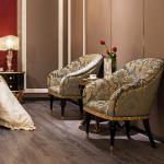 Luxury European Design Living Room Chair Gold Leaf Furniture Classic Antique Accent Lounge Chair