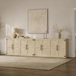 Buffet Cabinet with 4 Doors, Modern Sideboard Cabinet with Storage and Adjustable Shelves, Large Credenza Storage