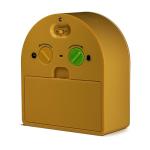 Braun Classic Analogue Alarm Clock with Snooze and Continuous Backlight, Quiet Quartz Movement, Easy to Read Dial, Crescendo Beep Alarm in Yellow, Model BC22Y.