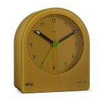 Braun Classic Analogue Alarm Clock with Snooze and Continuous Backlight, Quiet Quartz Movement, Easy to Read Dial, Crescendo Beep Alarm in Yellow, Model BC22Y.