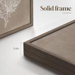 Framed Boho Botanical Wall Art for Living Room, Set of 6 Modern Farmhouse Rustic Floral Canvas Painting Prints, Vintage Minimalist Neutral Flower Artwork for Bedroom Kitchen Hallway Wall Decor, 11x14