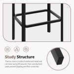 IDEALHOUSE 24 inches BarStools Set of 4, PU Leather Kitchen Chairs with 2" Thick Upholstery, Counter Height Bar Stools, Sturdy Metal Base, Easy Assembly, for Kitchen Island, Bar Counter, Brown