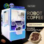 Table Top Fully Automatic Bank Note Operated Smart Robot Coffee Vending Machine with Metal Construction 150-200 Pcs Capacity